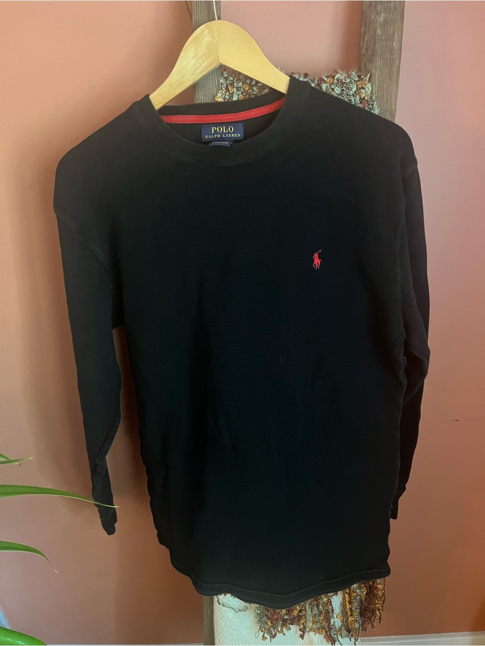 Polo by Ralph Lauren Black Crewneck with Red Trim